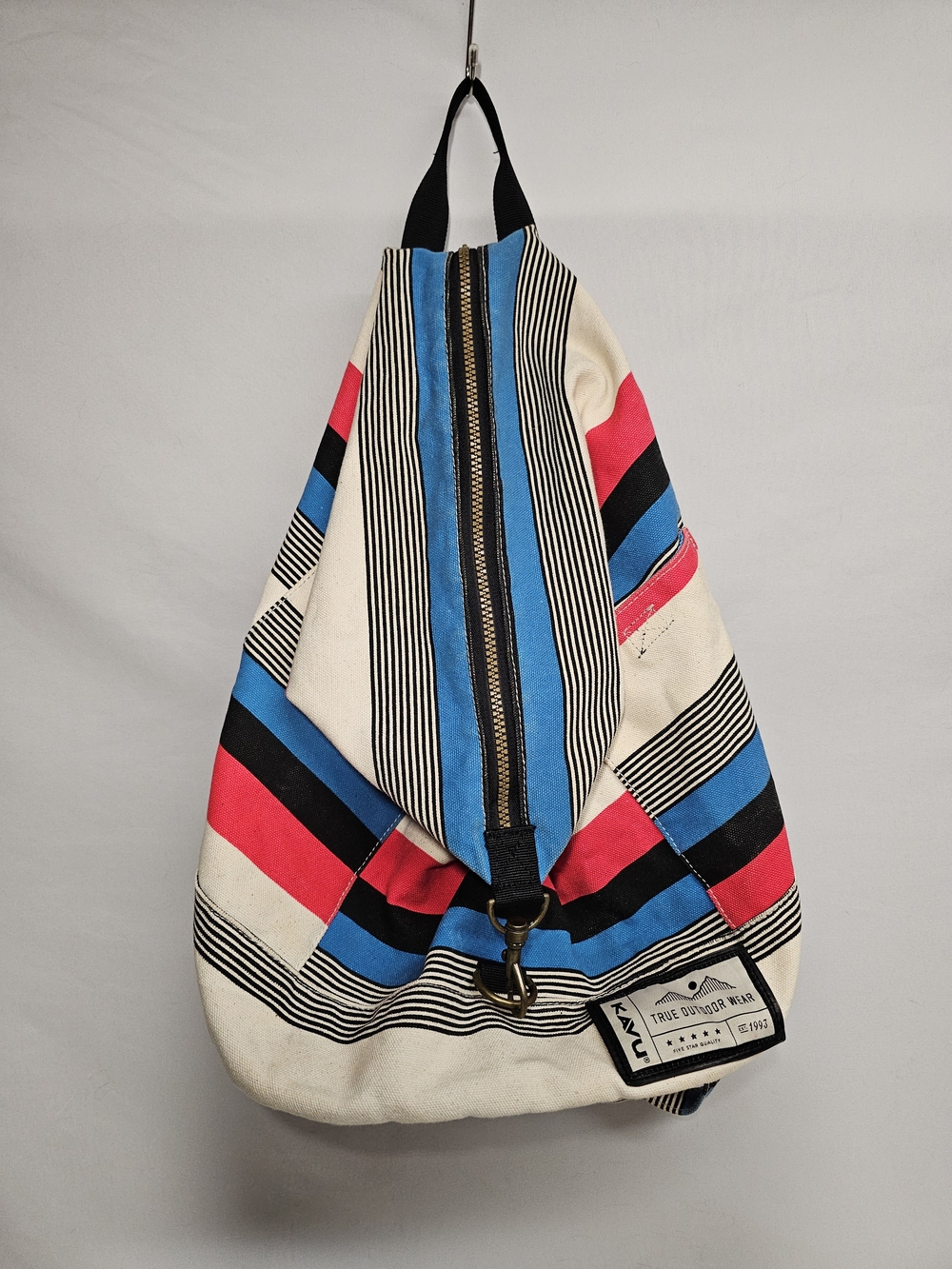 Kavu Free Range Sail Striped Canvas Backpack